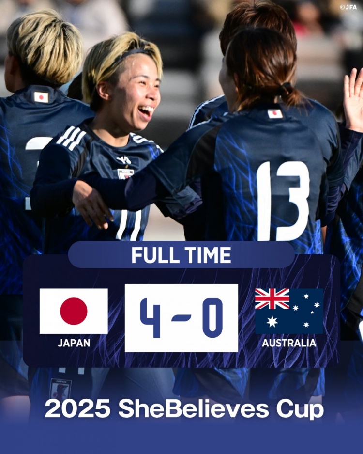  熱身賽日本女足4-0澳大利亞女足，田中美南2射1傳&長(cháng)谷川唯任隊長(cháng)