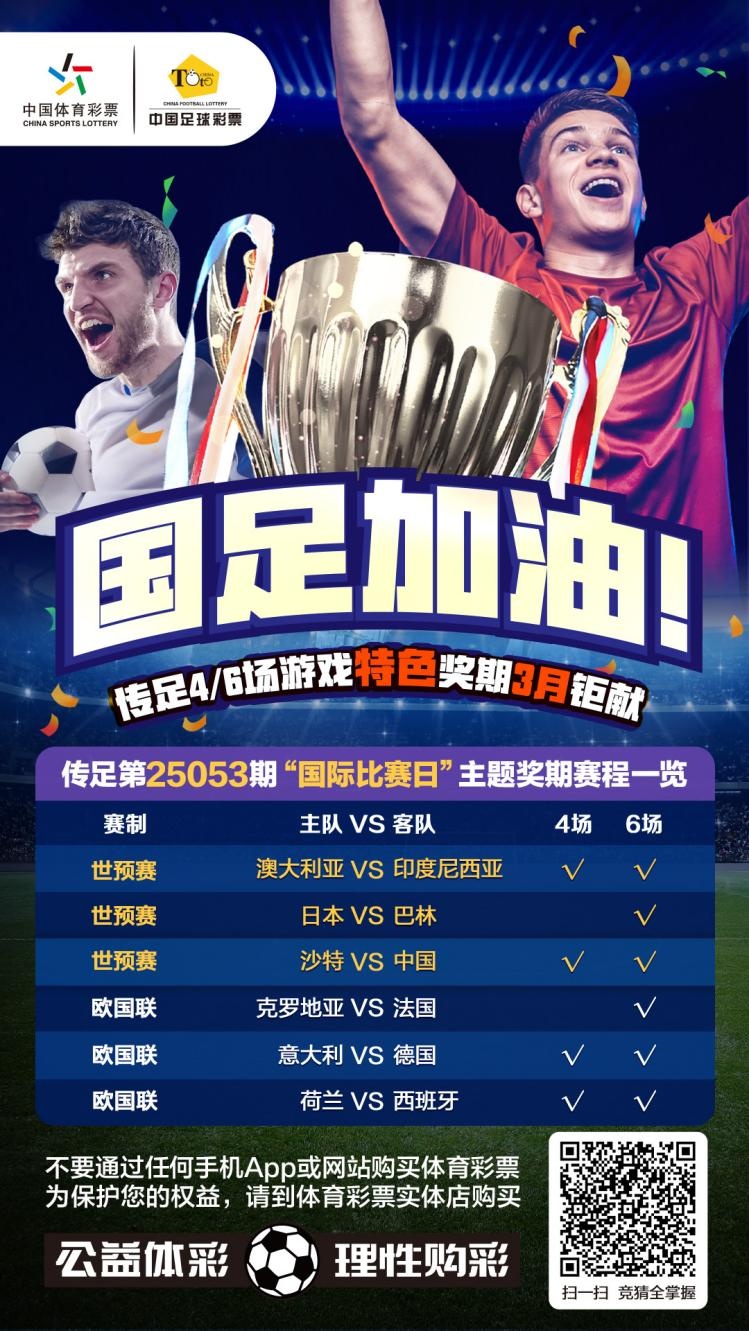  國足加油！傳足特色獎期第25053期聚焦國際比賽日